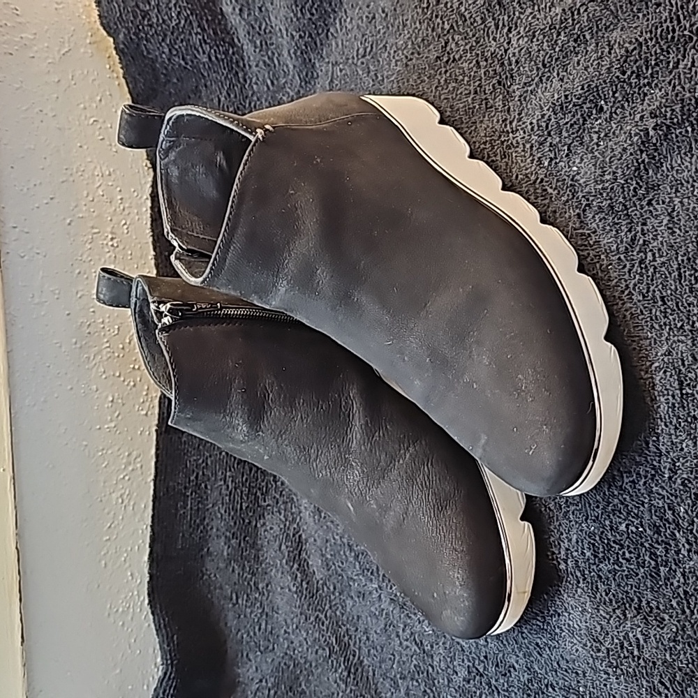 Alex Marie Black Leather Boots Size 6.5